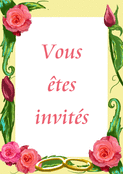 Invitation florale pour c&eacute;l&eacute;brer l'amour